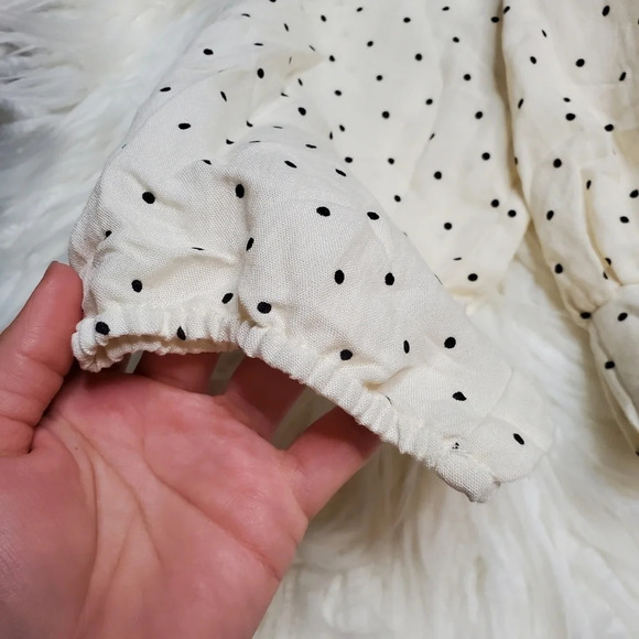 Francesca's Blue Rain Cropped Blouse - Picture 3 of 5